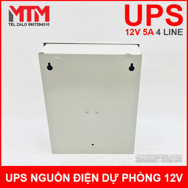 UPS nguon dien du phong DC12V 5A 4CH mat sau