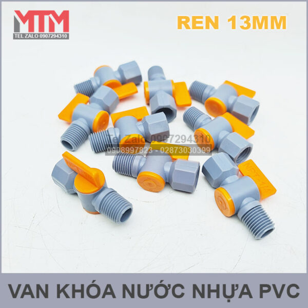 Van khoa nuoc nhua ren 13mm