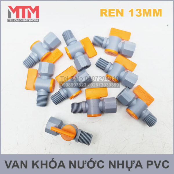 Van khoa nuoc nhua ren 13mm chinh hang