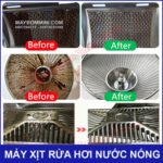 Ve sinh bep may lanh noi neu bang may hoi nuoc nong