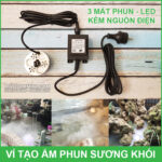 Vi tao am phun suong khoi 3 mat va den led