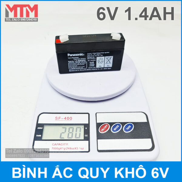 ac quy panasonic 6v trong luong