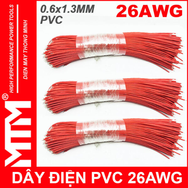 ban Day dien 26AWG 20CM mau do