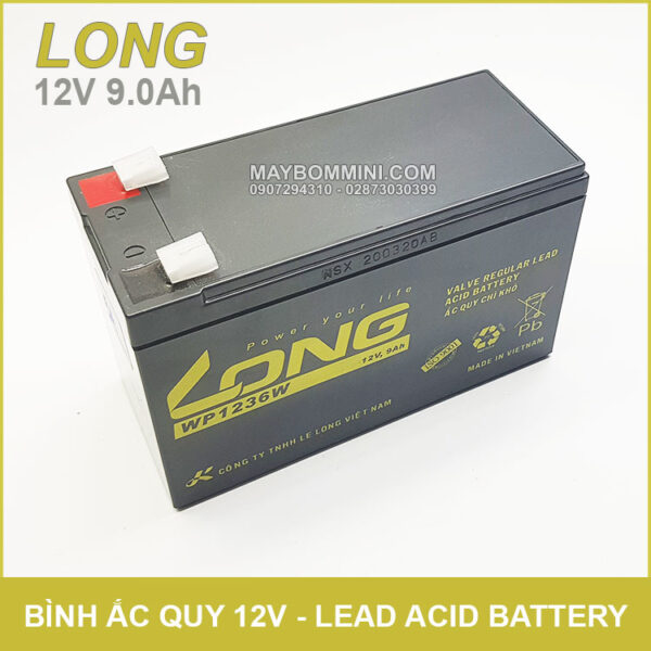 ban binh ac quy kho 12V 9ah LONG