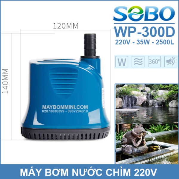 ban may bom chim ho ca be ca ao ca 220V SOBO WP 300D chinh hang 1