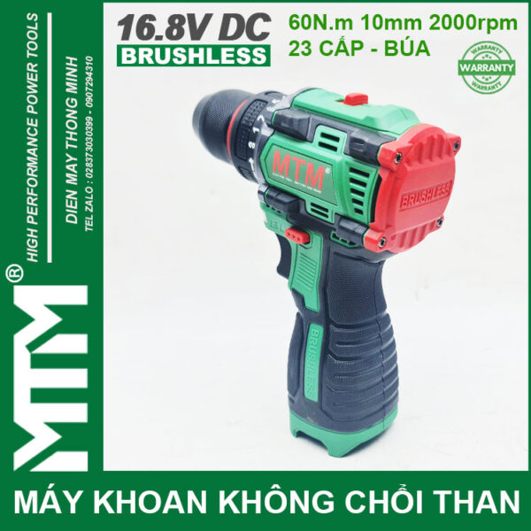 ban may khoan bat vit khong choi thang 16V MTM M168 10mm 60N 2000rpm 23 cap co bua