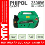 ban may rua xe ap luc cao 220V 2800W 12L 154Bar Phipol QXJ09 loi dong chinh ap mat hong