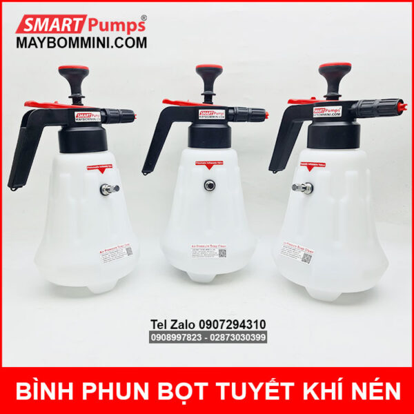 ban phan phoi binh phun bot tuyet khi nen