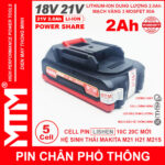 ban pin makita chan pho thong 5 cell 2000mah LISHEN 80A chong soc