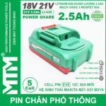 ban pin makita chan pho thong 5 cell 2500mah EVE 80A chong soc
