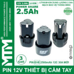 ban pin may khoan 12v 2500mah khe B MTM EVE 1