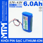 ban pin sac lihtium ion 3V7 5A 6000mAh 1S2P MTM