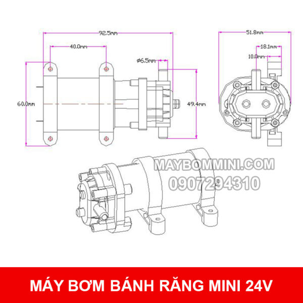 ban ve may bom mini banh rang