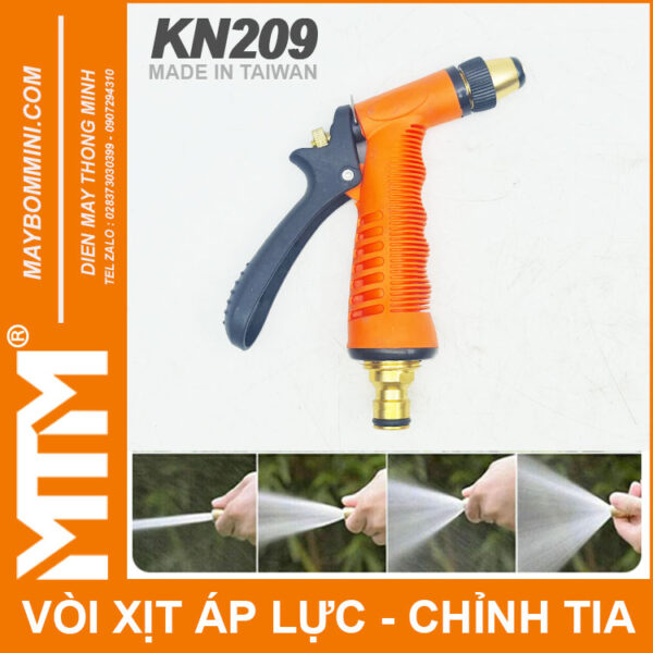 ban voi xit nuoc rua xe tuoi cay ap luc chinh tia KN209 dau noi nhanh ong