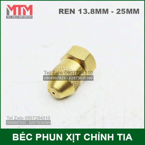 bec phun chinh tia ngan 25mm