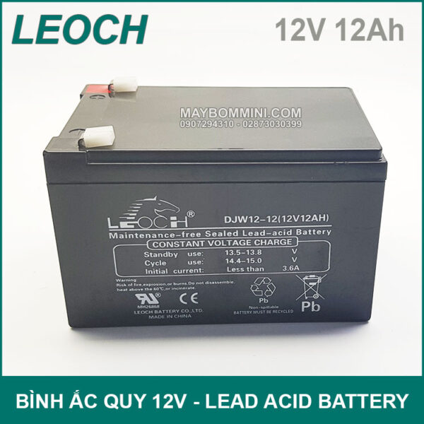 binh ac quy LEOCH 12V 12Ah