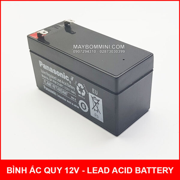 binh ac quy kho panasonic 12V mini 1400mah