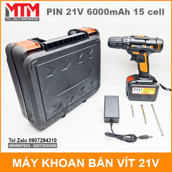 bo may khoan ban vit cam tay dung pin 6000mah 15 cell