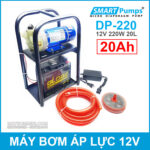 bo may xit rua ap luc cao 12V 220V kem ac quy 20Ah