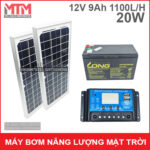bo nang luong mat troi su dung may bom chim 12v 20W
