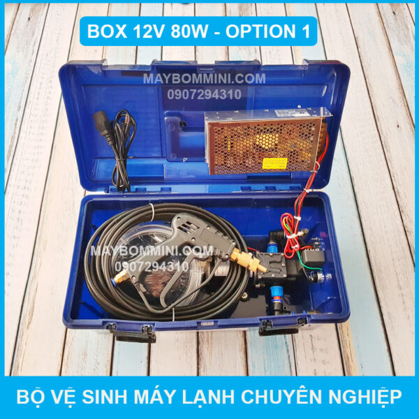 bo ve sinh may lanh chuyen nghiep 12v 80w box option 1