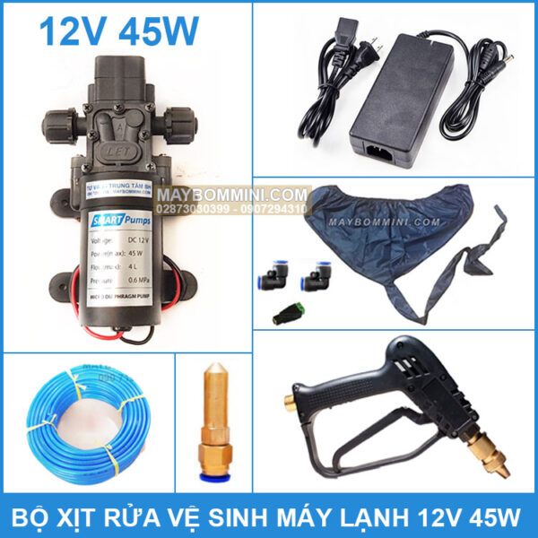 bo xit rua ve sinh may lanh 12V 45w
