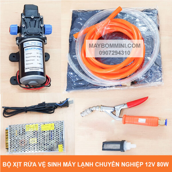 bo xit rua ve sinh may lanh chuyen nghiep 12v 80w 1
