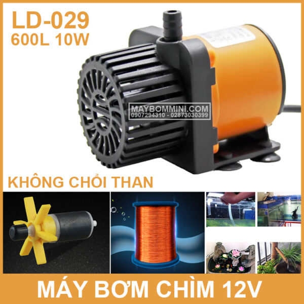 bom chim 12v khong choi than gia re
