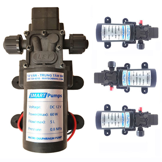 bom nuoc mini 12v 60w ap luc cao