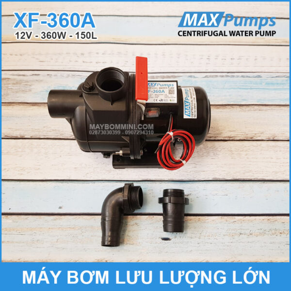 bom nuoc mini 12v luu luong lon XF 360A
