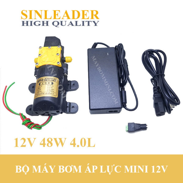 bom nuoc mini ap luc 12v cao cap 1