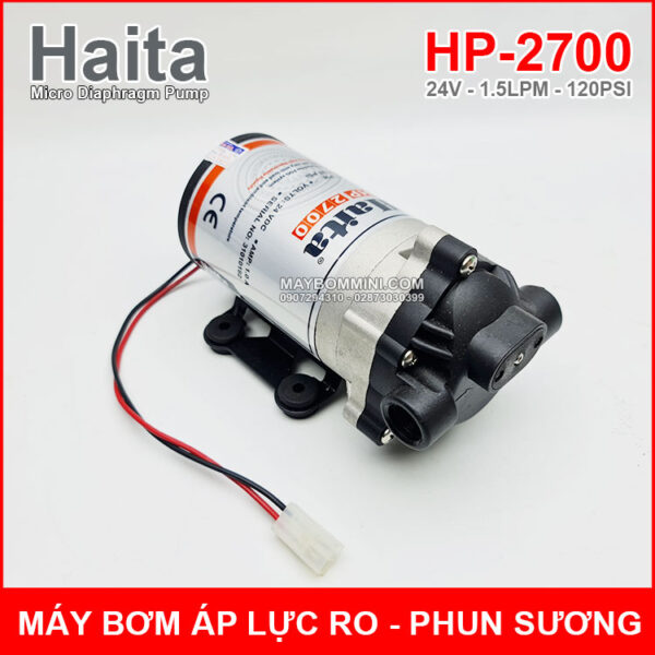 bom nuoc mini ap luc 24V phun suong gia re HP 2700