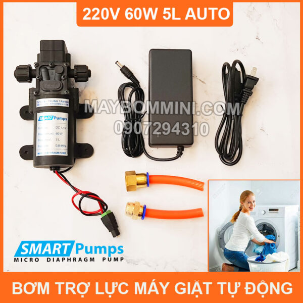 bom nuoc tu dong to luc may giat gia dinh 220v 60w