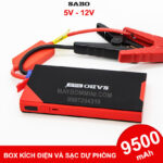 Box kích điện và sạc dự phòng ôtô xe máy 5V 12V 9500mAh 3in1