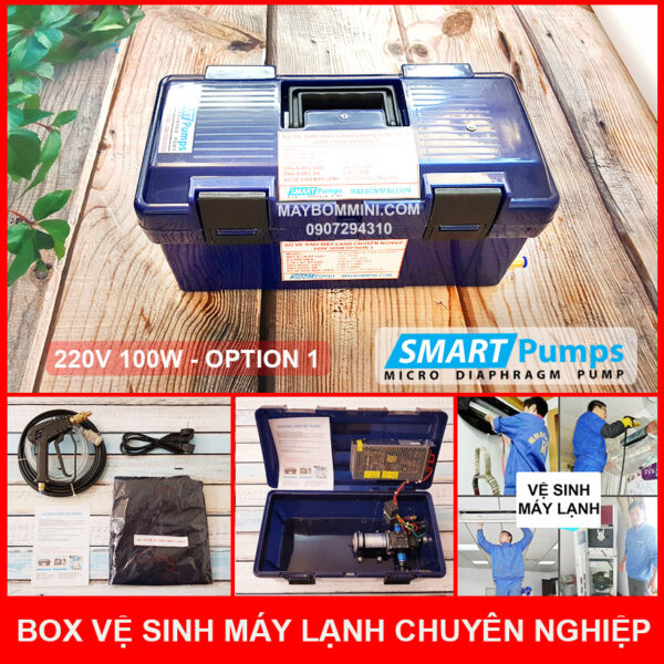 box ve sinh may lanh chuyen nghiep 220v 100w