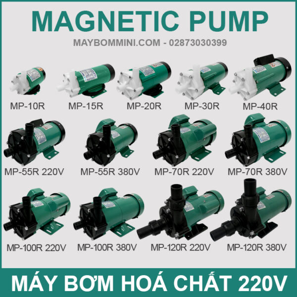 cac loai may bom hoa chat 220V