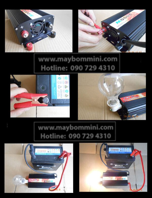 cach gan inverter vao binh ac quy