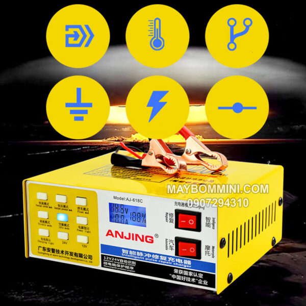 cach su dung sac binh ac quy 12v 24v