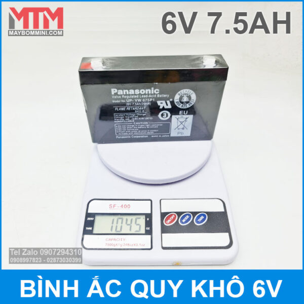 can nang binh kho 6v 7 5ah pana