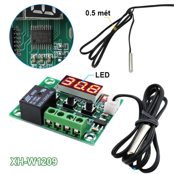 chi tiet mach dieu khien nhiet XH W1209