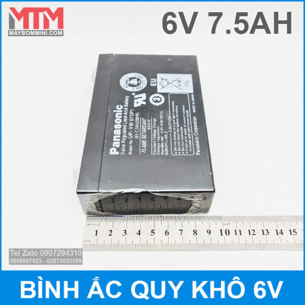 chieu cao ac quy kho 6V 7500mah
