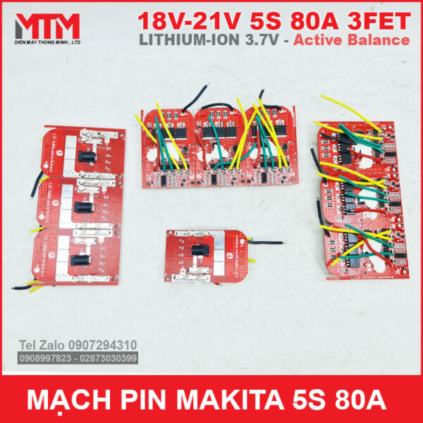 chuyen ban mach bao ve pin makita 5S 80A can bang chu dong