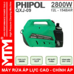 chuyen ban nay rua xe ap luc cao 220V 2800W 12L 154Bar Phipol QXJ09 loi dong chinh ap mat hong phai