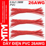 chuyen day dien 26AWG 20CM mau do
