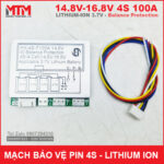 chuyenphan phoi mach bao ve pin lithium ion 4S 100A can bang