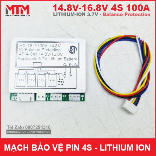 chuyenphan phoi mach bao ve pin lithium ion 4S 100A can bang