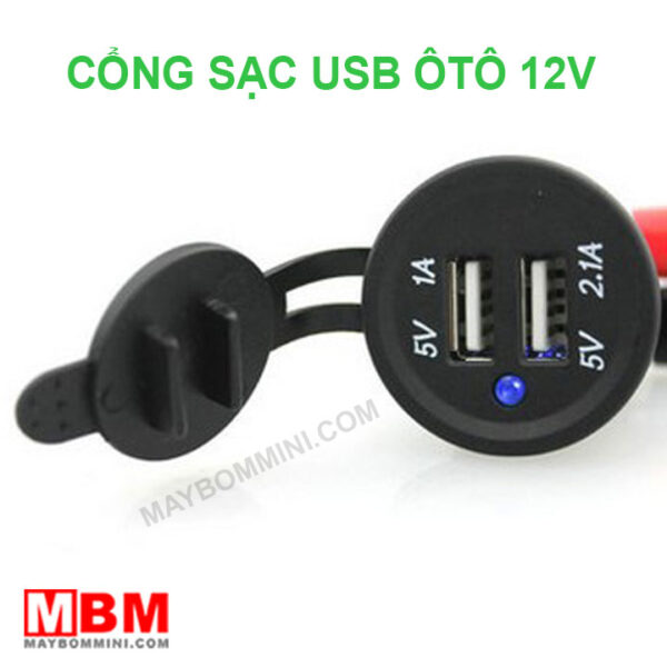 cong sac usb oto 12v