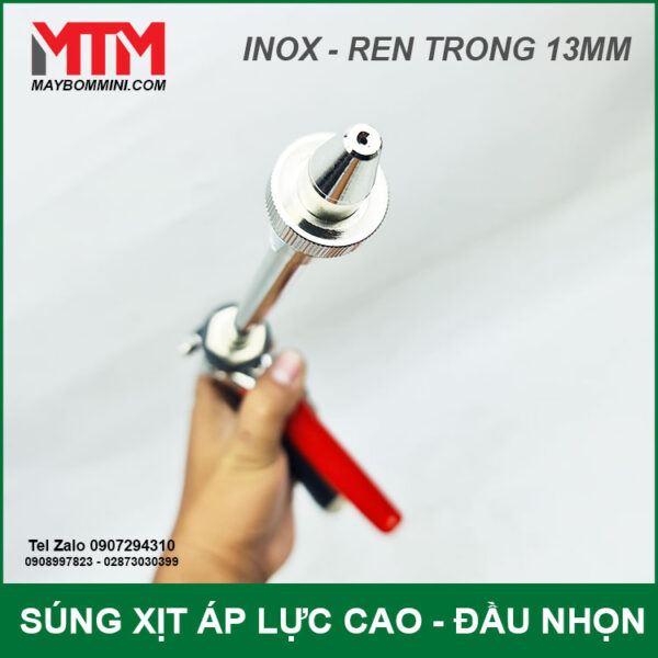 dau nhon bec xit sung ap luc cao inox QM