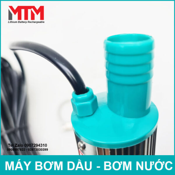 dau noi ong may bom dau bom nuoc chim 12V 100W 25L 38mm