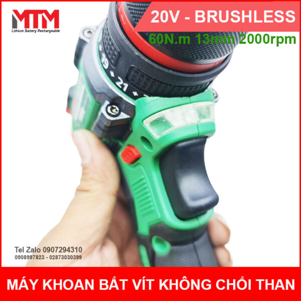 den led may khoan pin